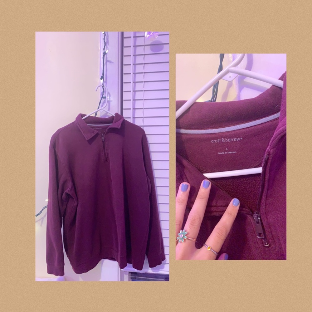 Maroon quarter zip